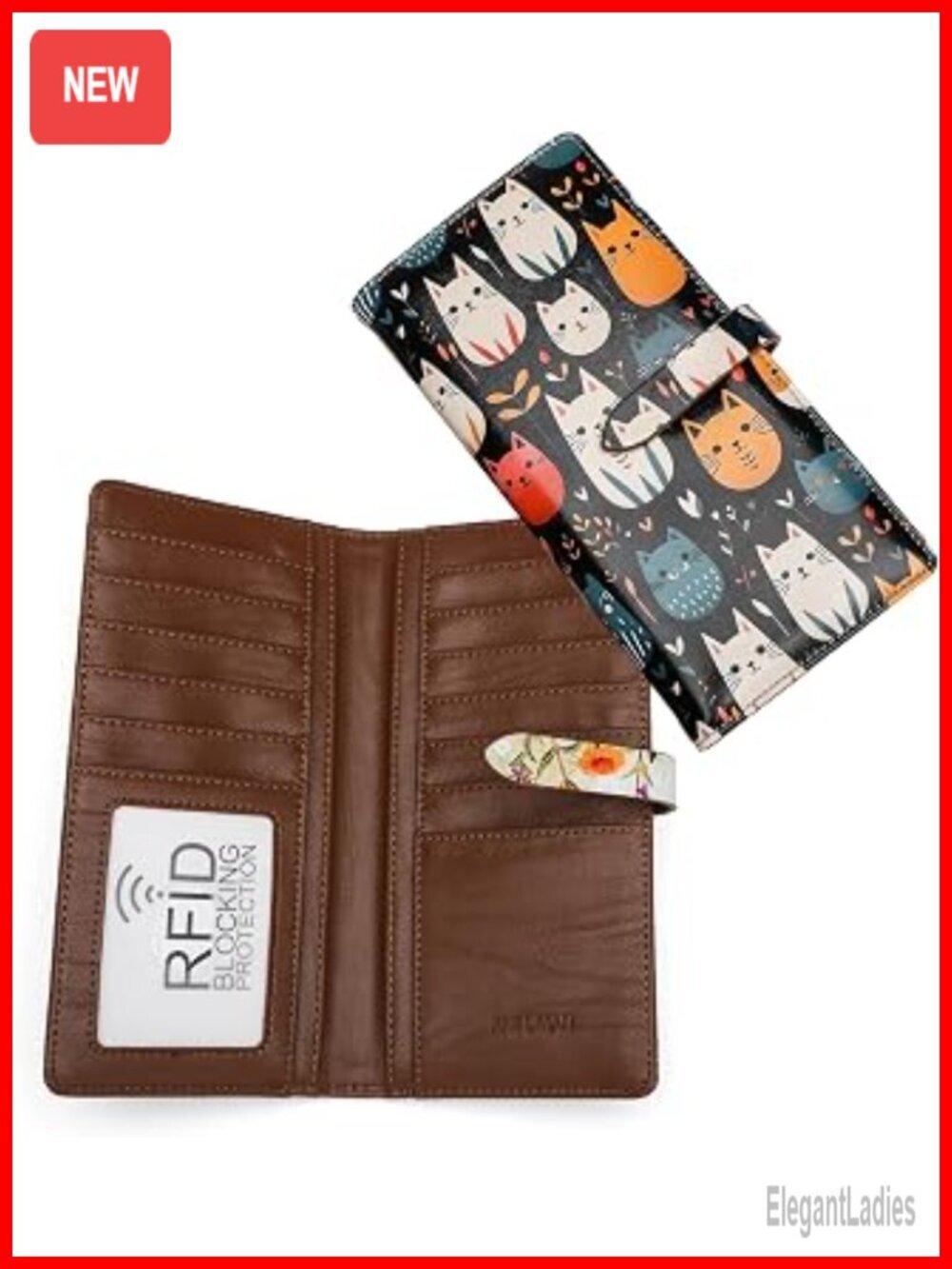 Slim Bi-Fold Wallet RFID Blocking With Zipper Coin Pocket and ID Window Faux